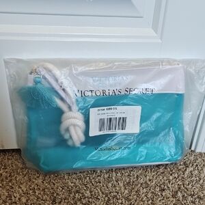 Victoria's Secret Aqua and White Tote